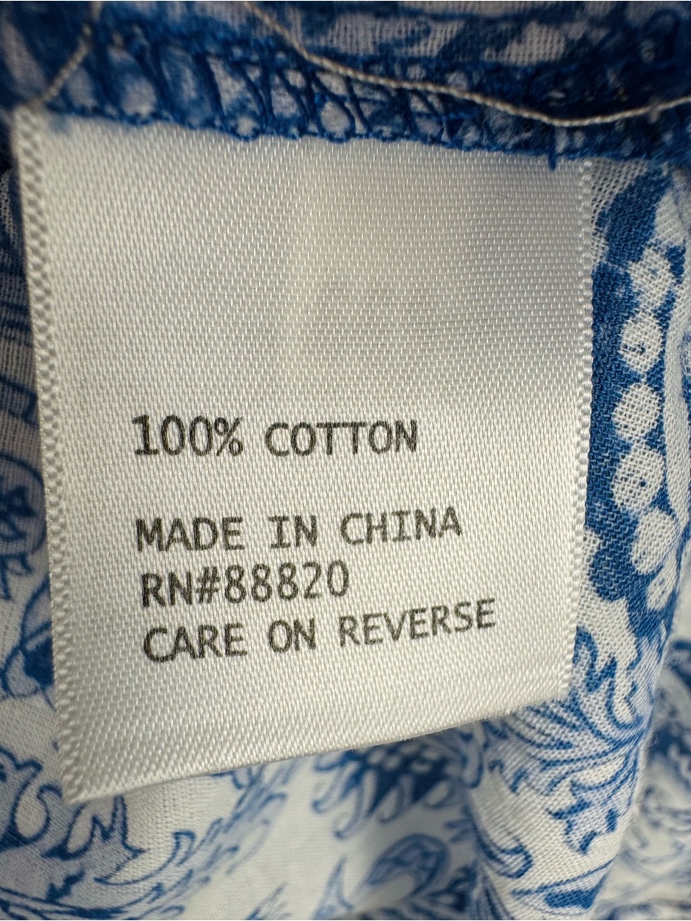 Anne Carson Blue Paisley Cotton Tunic size 2X - Picture 15 of 16